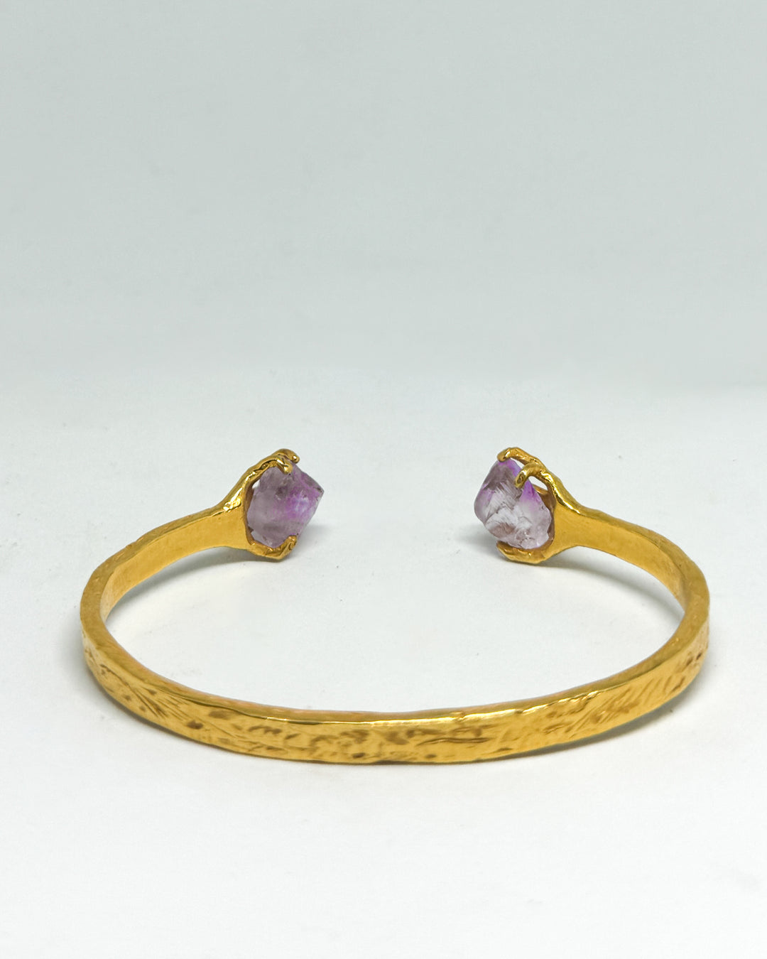 Amethyst Hands Bracelet (Gold Plated)