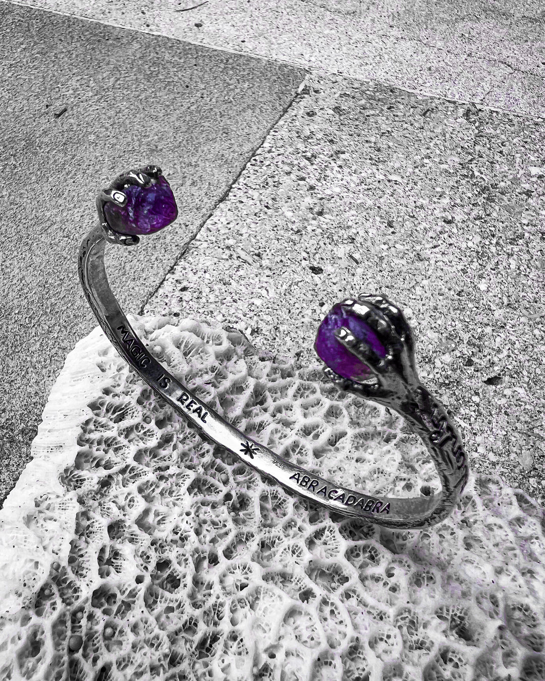 Amethyst Hands Bracelet