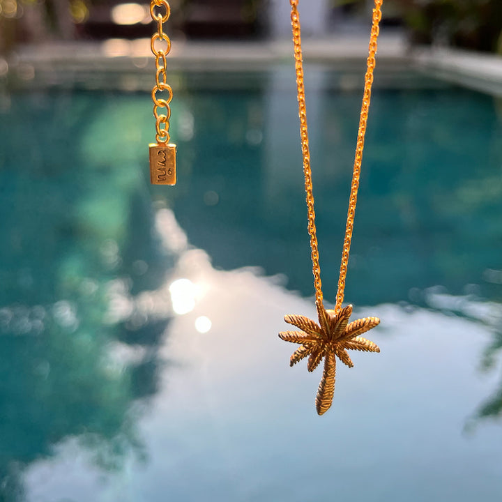 Mini Palm Tree Necklace (Gold Plated)